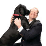 AmeriVet CEO Thomas Thill, pictured with his dog Ace