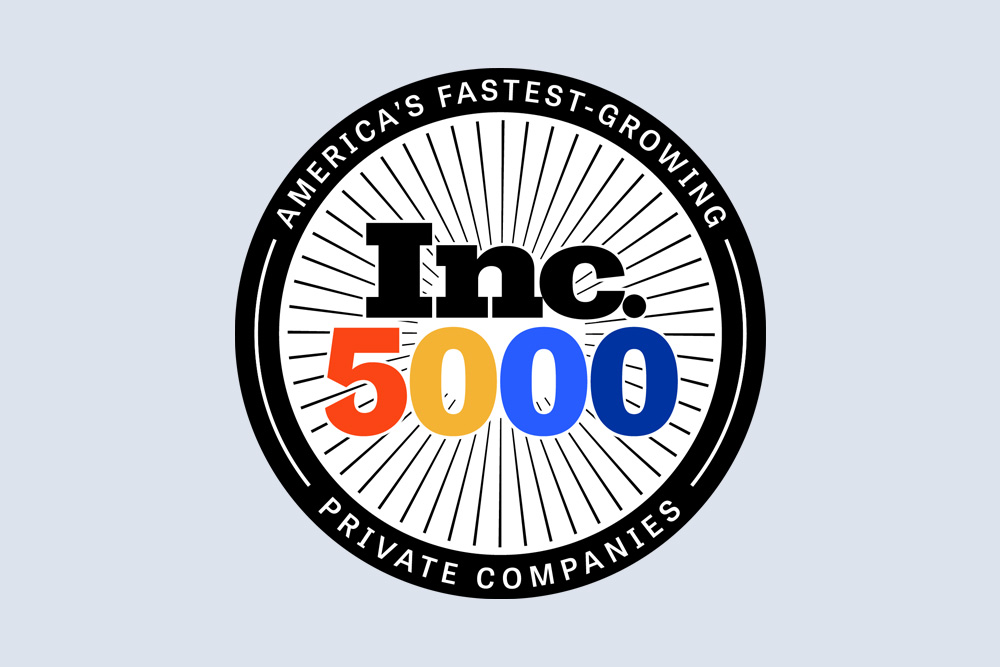 Inc. 5000 logo on light blue background